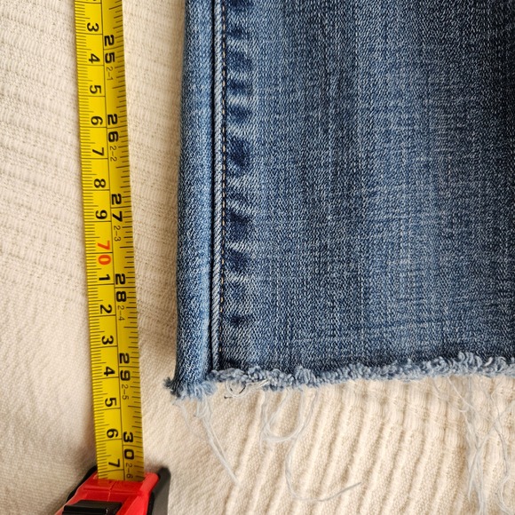 Levis 724 High Rise Straight Raw Hem Jeans Denim Skater Streetwear Women Size 30 - Picture 8 of 11